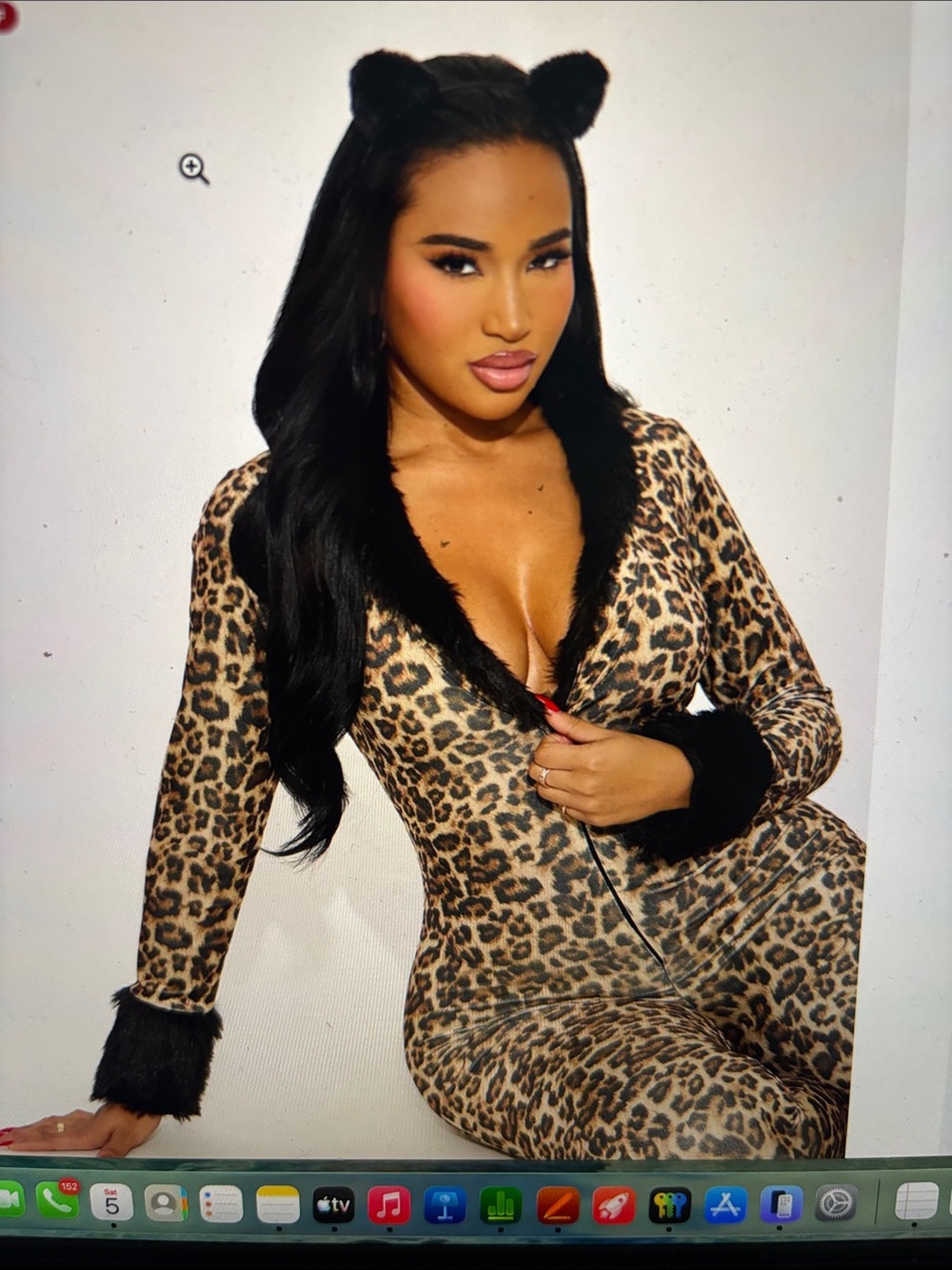 Fashion Nova Leopard Print Faux-Fur Trim Jumpsuit - Leopard & Black